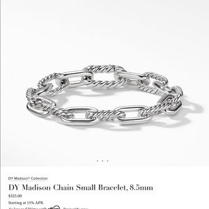 David Yurman Madison Link sterling silver bracelet